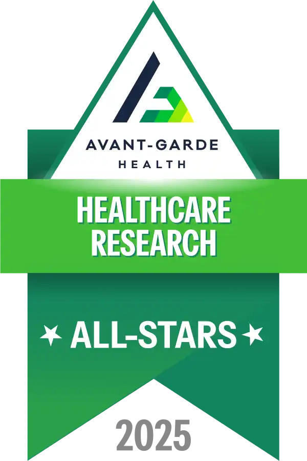 Avant-Garde Health Healthcare Research All-Stars award badge